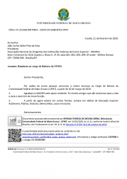 Ofï¿½cio reitora