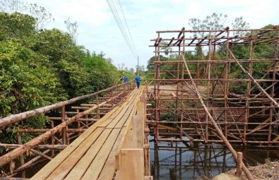 MT inicia construção de ponte de concreto na Guia