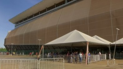 Arena pantanal, triagem covid