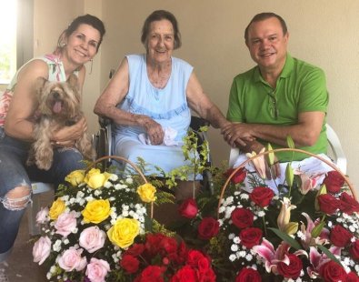 Marilene, Almerita e Wellington Fagundes