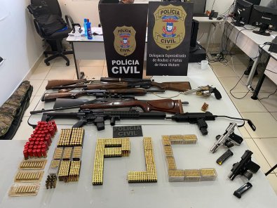 ARSENAL DE ARMAS APREENDIDO EM NOVA MUTUM E NOBRES 2