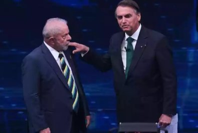 Lula e Bolsonaro - debate band