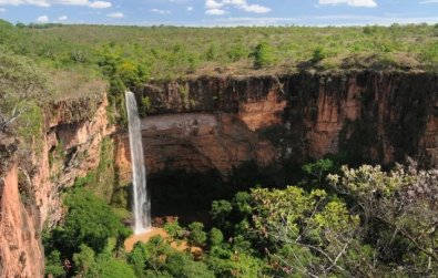 parque chapada, cachoeira veu de noiva