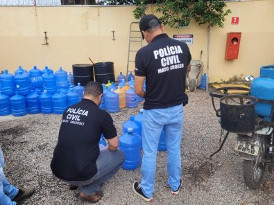 galoes de agua, policia civil