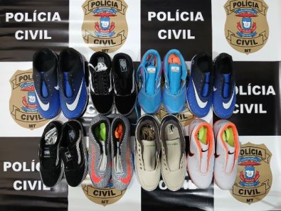 tenis apreendidos