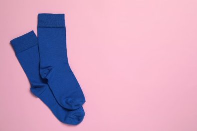 meia azul