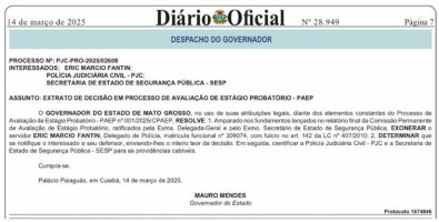 exoneracao eric fantin