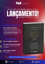 Livro sobre recuperao no campo  lanado na OAB