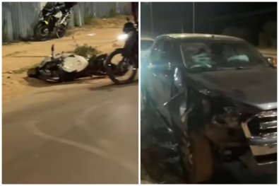 Batida Ranger e moto 