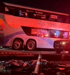 Acidente onibus carreta 163